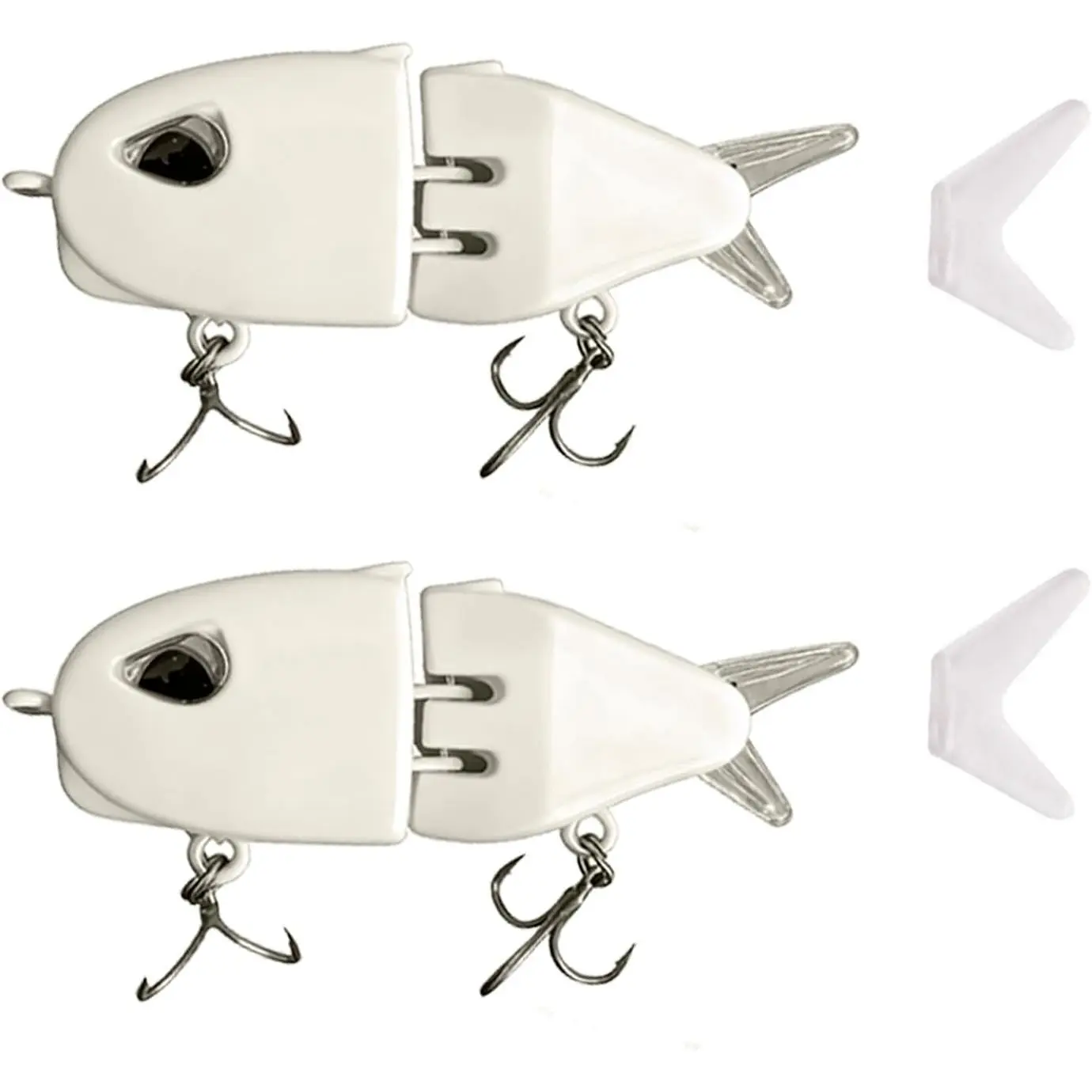 2 count Mini Glide  for Bass Fishing,Slow Sinking Fishing Lure,Freshwater Saltwater Multi Jointed Swimbait Wobbler,for Amazing Fishing Gear Gifts for Family