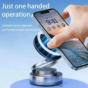 Black 360-Degree Rotatable Phone Stand, Universal Desk Accessory for Smartphones