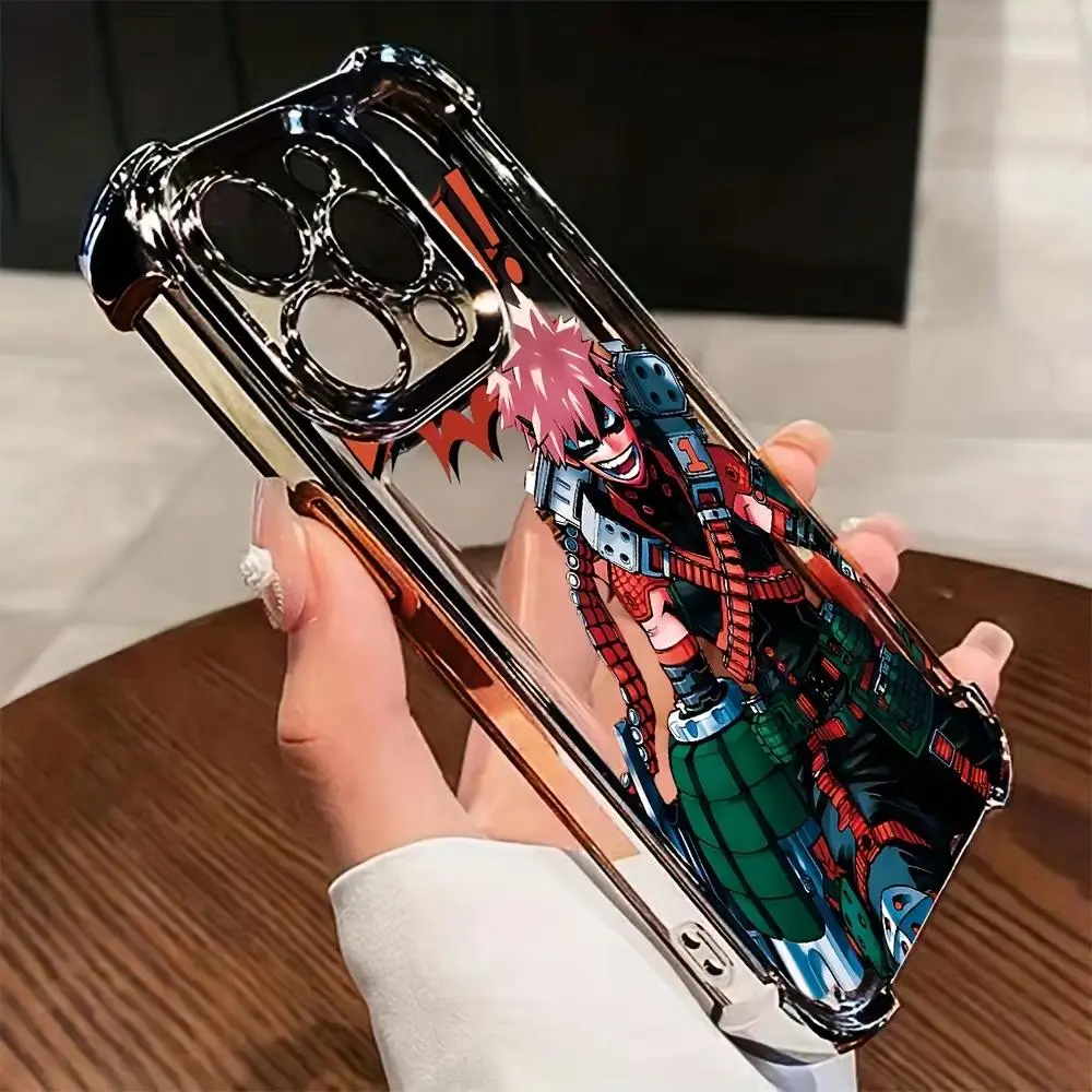 Cartoon My Hero A-Academia Phone Case For iPhone 17/16/15/14/13/12/11/Pro/ProMax/Plus/17Air/Xsmax, for Samsung S25/S24/S23/S22, Anti Fall Transparent Soft Back Cover, Shockproof Cover, Daily Use Case, Anime B-akugou K-atsuki Phone Case