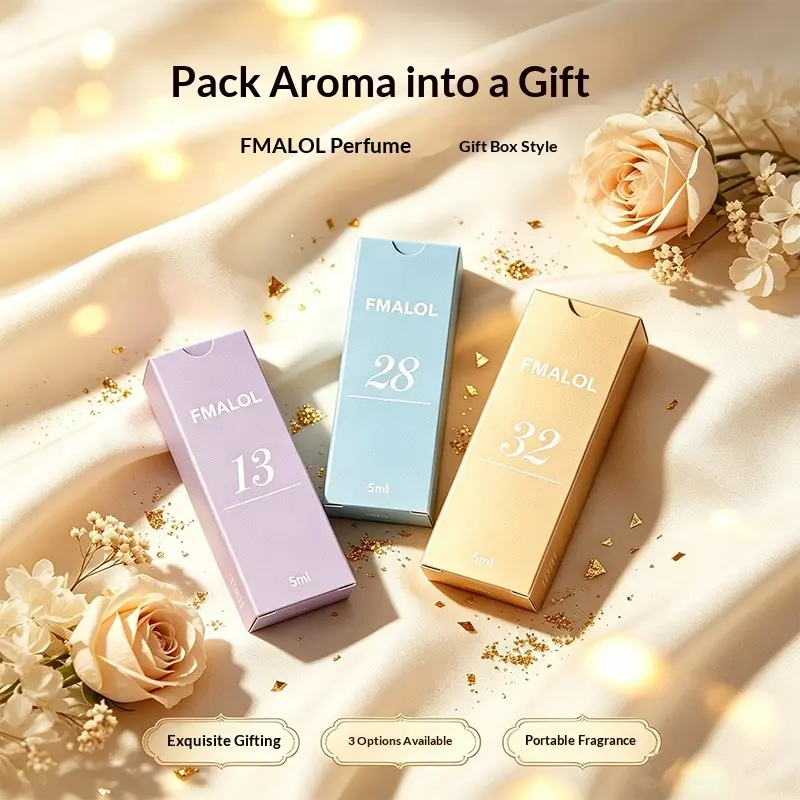 Fmalol Mini Perfume Set, 5ML Trial Sizes, Perfume Sampler, Floral, Fruity, Woody Scents, Portable, Elegant Packaging, Perfect Gift, Daily Use
