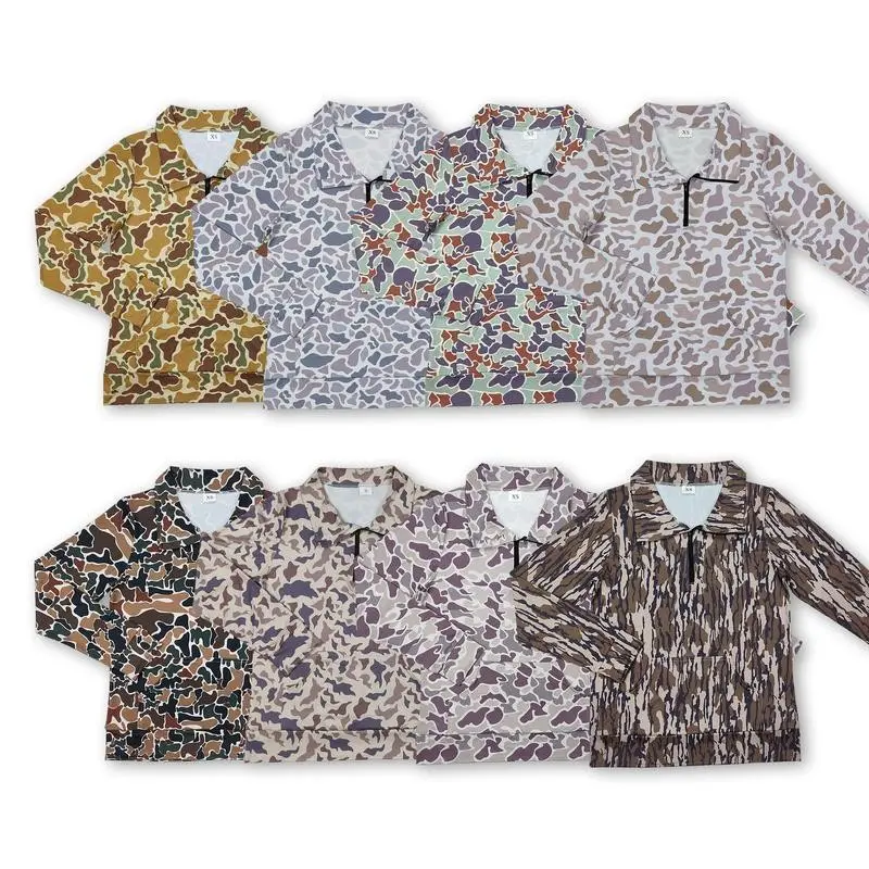 Adult Clothes Women Camo Pullover Hunting Women Girl Winter Zip Shirt
