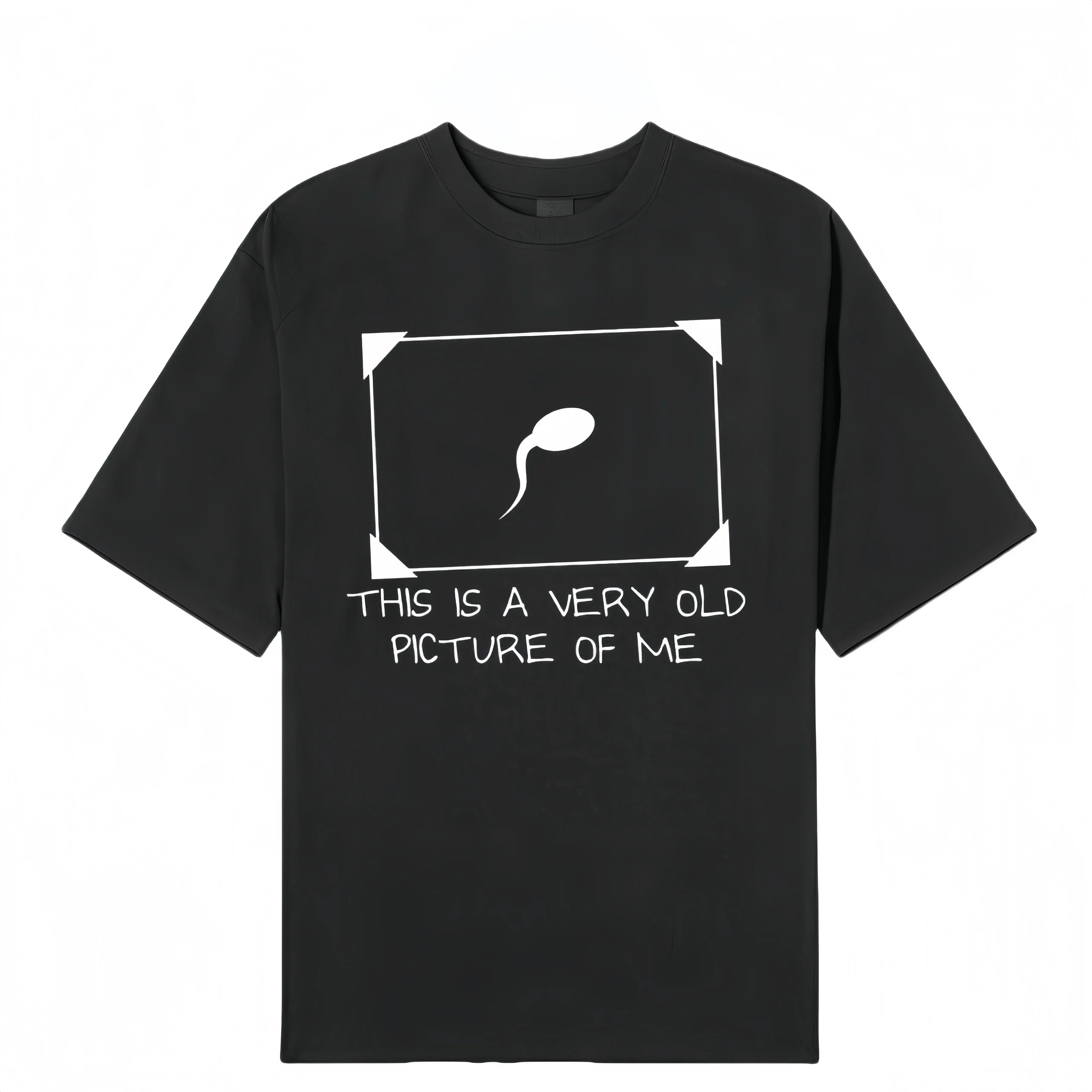 Men's Funny Graphic T-Shirt, Casual 'Very Old Picture of Me' Slogan Streetwear, Unisex Breathable Short Sleeve Top for Summer, vintage print Tshirt, Menswear summervibes️ black navy cotton tees trendy men husband gifts minimalist style lover round neck