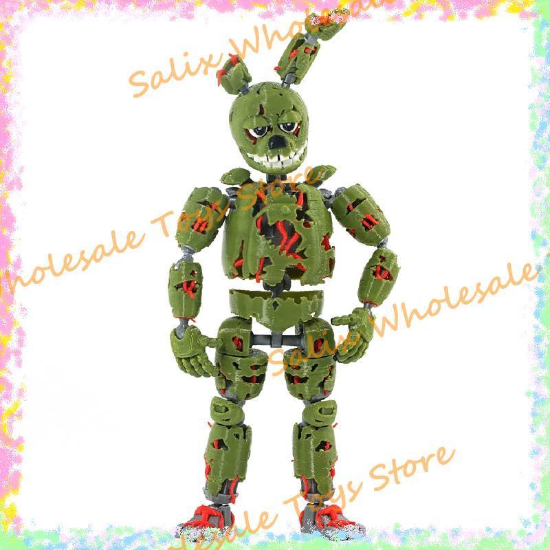 New 3d Printed Pizza Five Nights At Freddy's 3 Springtrap T13 Multi-Jointed Movable Shapeshift Action Figure Toys