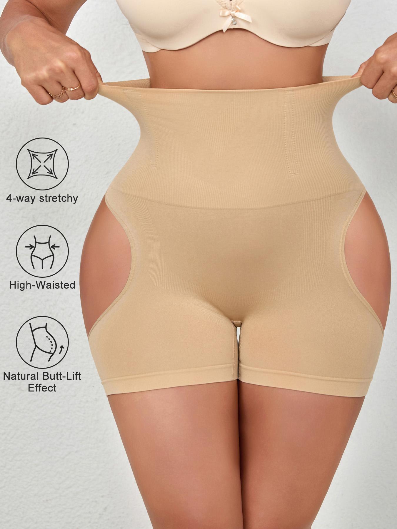 Women's Solid High Waist Shapewear Shorts, Tummy Control Butt Lifting Shapewear Bottoms, Ladies High Waisted Shapewear for All Seasons, Womenswear, Underwear