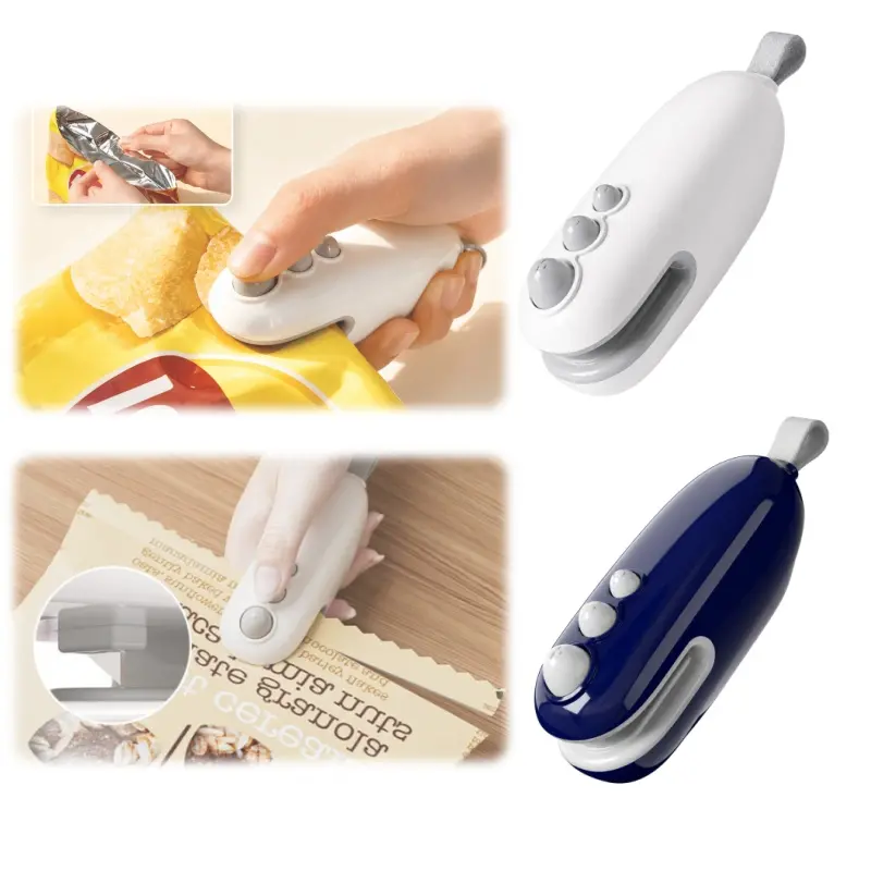 Rechargeable 2-in-1 Handheld Bag Seal & Cut Tool, Type-C USB Charging Portable Mini Summer Essential, 4.72" l x 1.38" w x 1.61" h Kitchen Food Preservation Accessory for Snacks Packaging