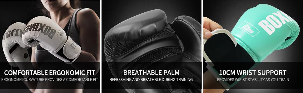 AGS FIVING Boxing Gloves for Men and Women Suitable for Boxing Kickboxing Mixed Martial Arts Muay Thai MMA Heavy Bag Training