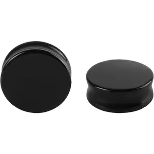 2-4Pcs Glass/Stone Ear Gauges Stretching Kit 3-41mm Plugs for Ears Gauges with Rubber Rings Single Flare Glass Ear Stretching Kit Ear Expander Body Piercing Jewelry for Women Men