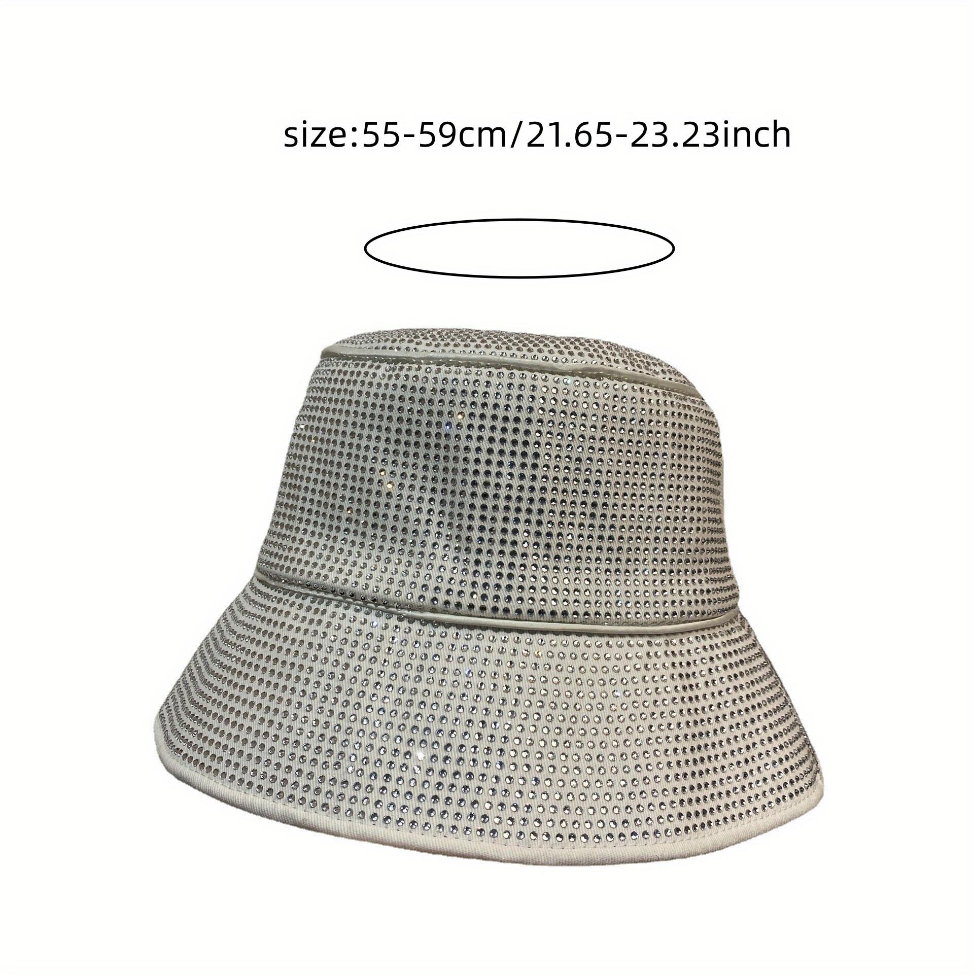 Fashionable High-Quality Rhinestone Bucket Hat for Spring And Summer, Versatile Outdoor Casual Hat for Women
