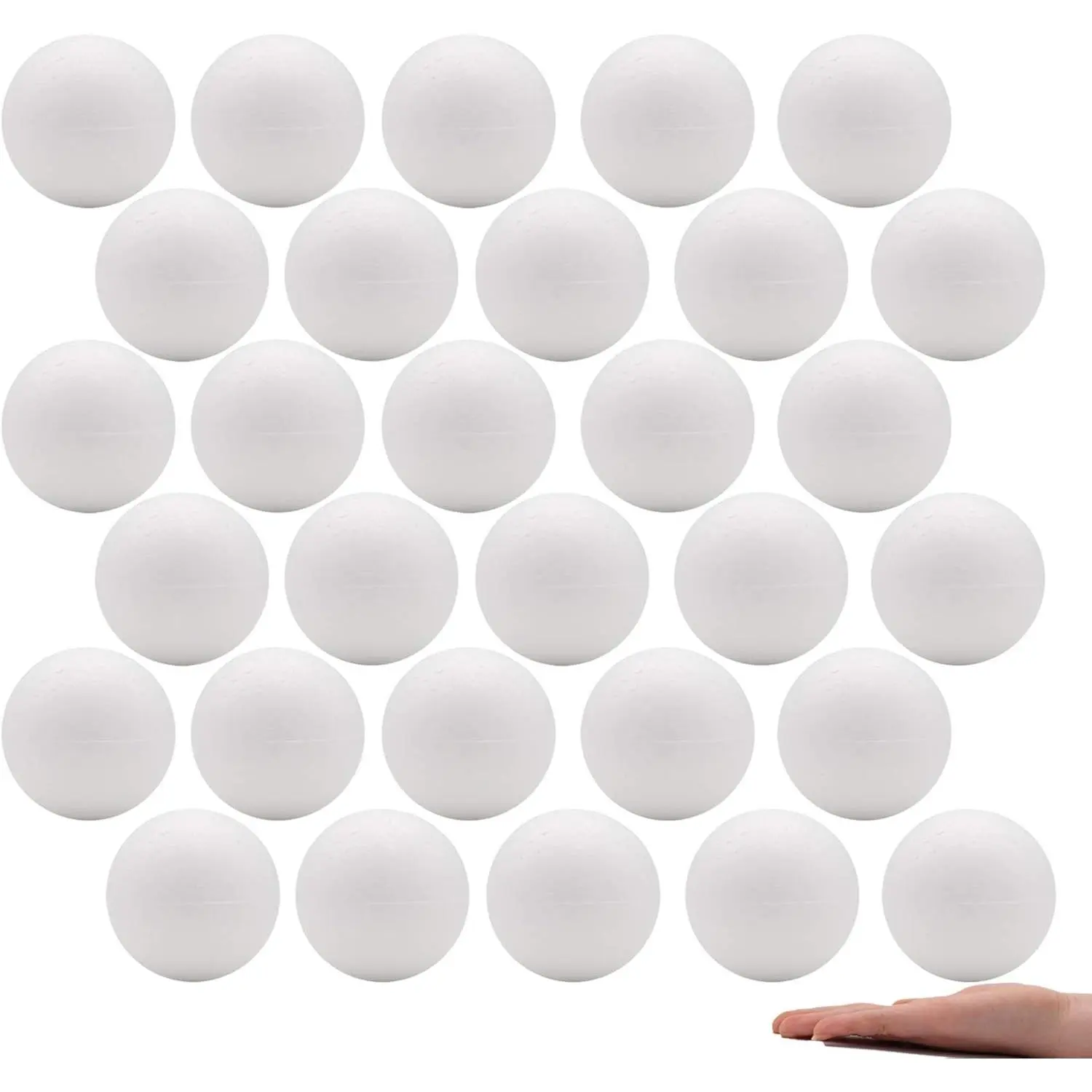 3 Inch White Craft Foam Balls Bulk 40 Pack Smooth Polystyrene Round Foam Balls for Holiday Crafts Drawing and School Modeling DIY Projects Ornaments Decorations