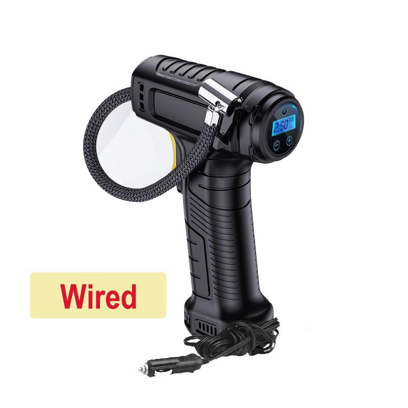 Summer Digital Display Wireless/Wired Car Tire Inflator, 1 Count Car Tire Air Compressor, Car Accessories, Car Supplies, Handheld Car Tire Air Pump with LED Light for Motorbike Tire, Tire Inflation Tool, Car Tire Repair Accessories