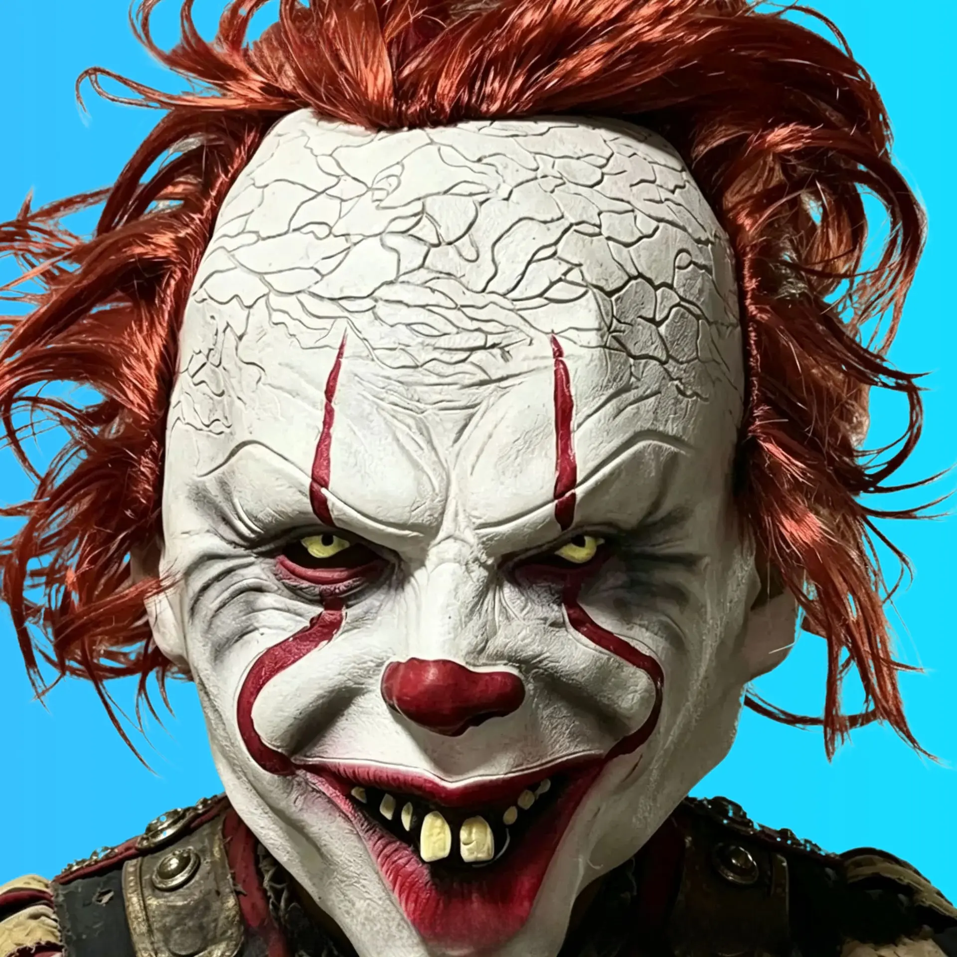 Adults Scary Smiling Clown Latex Mask, Comfortable 1 Size Costume Accessory for Halloween Party & Carnival Cosplay, Accessories, One Size