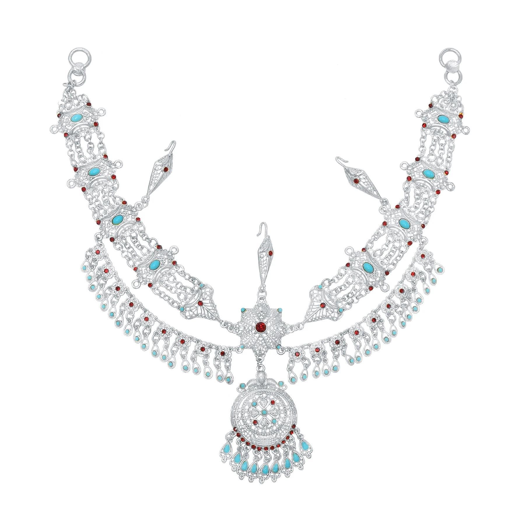 Golden Traditional Indian Ethnic Hair Accessories for Women Afghan Turkish Tribe Bride Wedding Head Chain Kurdish Female Jewelry