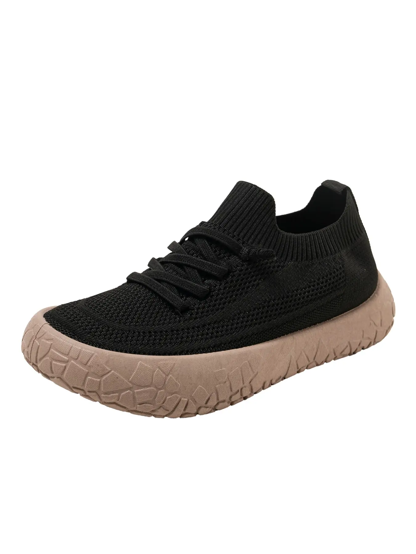 Women's Knit Sock Laces Sports Shoes, Breathable Mesh Thick Sole Walking Shoes, Casual Outdoor Comfortable Footwear for Daily Commute