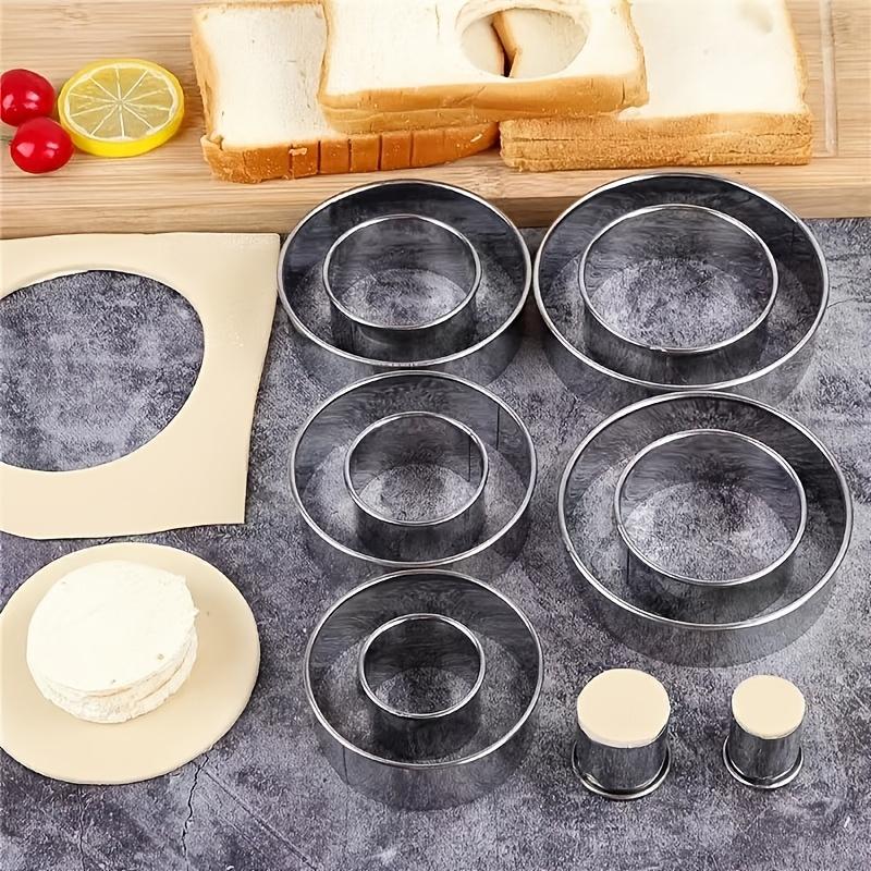 [Dumpling Mold Set] 5pcs Stainless Steel Round Dumpling Mold Set - Perfect for making dumplings, dough wrappers, cookies, and biscuits in the kitchen, Best for Christmas, Perfect for Thanksgiving