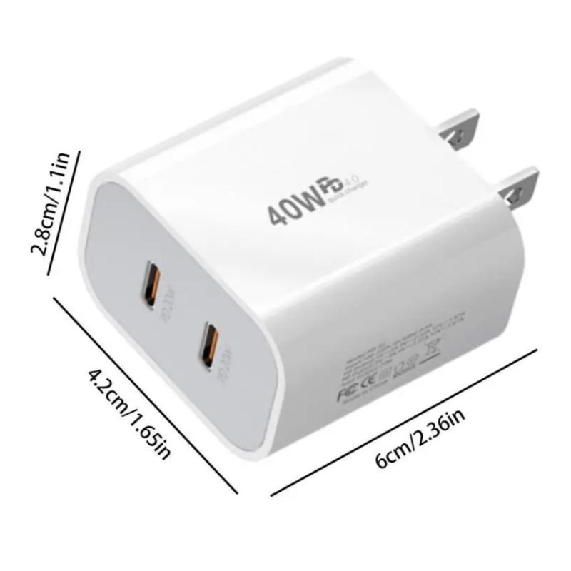 3 IN 1 USB C To Magnetic Watch Charger Cable 40W Fast Charger Block USB Type C Wall Power Adapter For Watch For IPhone For Samsung Charging Port