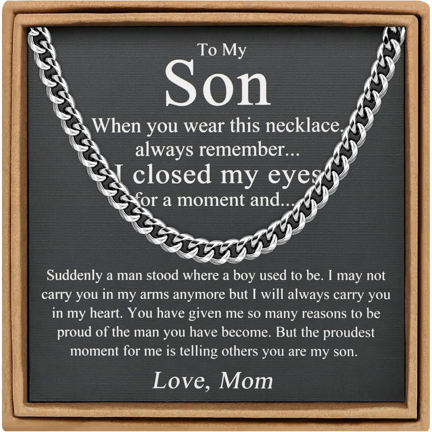 Men's Stainless Steel Cuban Link Chain Necklace - 6MM, 10MM - Nickel-Free, Polished Finish Stainless Steel Jewelry for Boyfriend, Hop Anniversary, Birthday Gifts