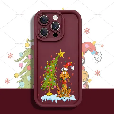 Christmas Puppies Flexible TPU Mobile Phone Case, Shockproof Frame Accessories with Precise Cutouts for Multi-Model iPhone (17 AIR,17 PRO,16 PRO,15 PRO MAX,14 PLUS,13 PRO,12,11 PRO,XS MAX,X,XR) & Samsung Galaxy (S26 Plus,S25 Ultra,S24,S23,S22 Plus)