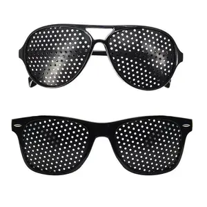 Anti-myopia Astigmatism Glasses Vision Correction Fatigue Pin Hole Glasses with Holes for Men Women Eyesight Improvement Eyewear Style 2