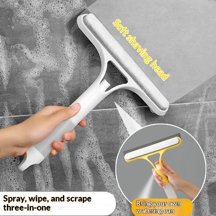 3-in-1 Window Cleaner, Squeegee Scrubber Spray Tool| Streak-Free Cleaning for Windows, Mirrors, Car Windshields| Lightweight & Easy to Use​