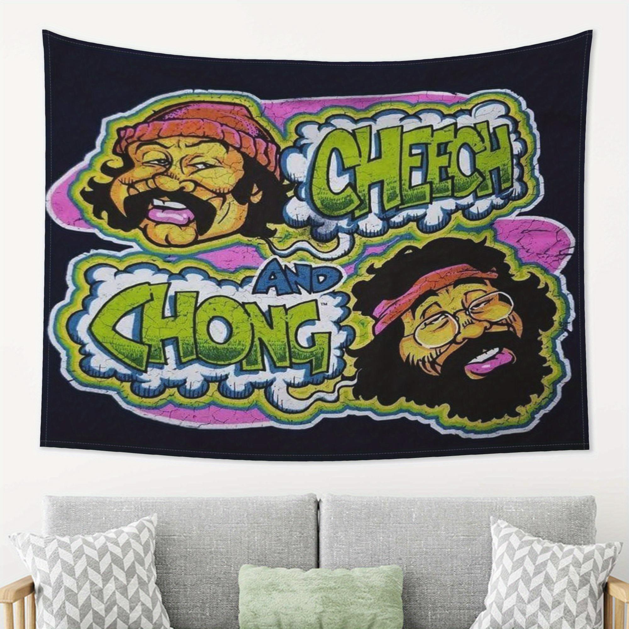 Cheech and  Chong tapestry Patterns, Interesting Lightweight Decoration wall hanging, dopamine Art outdoor tapestry Suitable for living room, bedroom, college dorm, trippy room decor, creative gifts, bedroom decorative accessories Home Goods