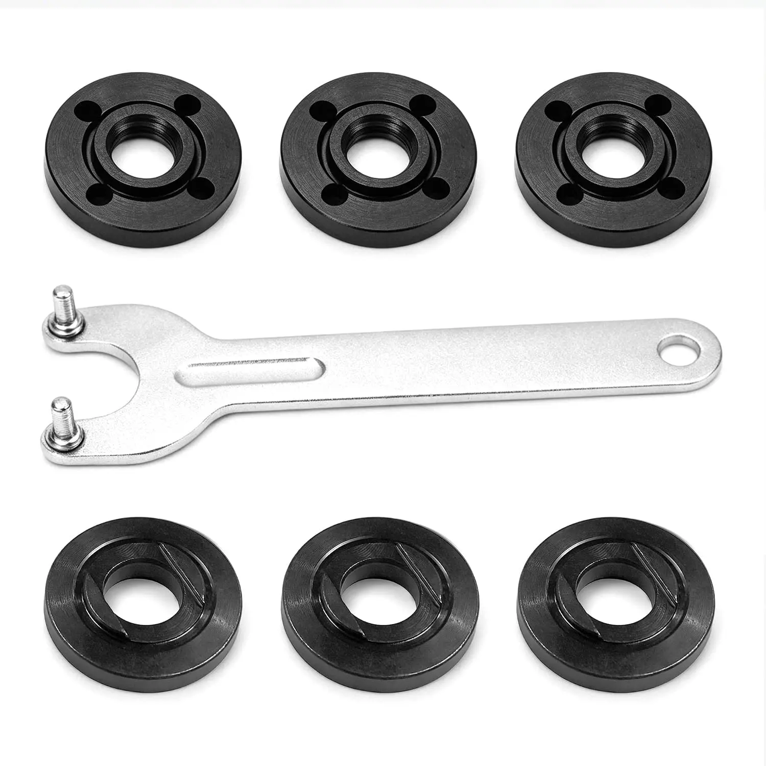 Angle  Flange Nut Kit 5/8-11 with Spanner Wrench, 7 count Set