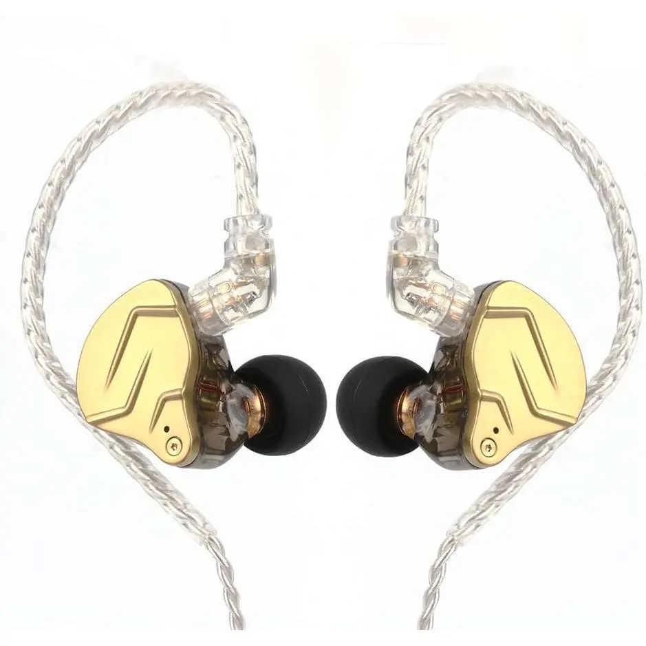 KZ ZSN PRO X Dual Driver 1BA+1DD Hybrid Metal Earphones HiFi in-Ear Monitor with Detachable Recessed 2Pin Cable,Zinc Alloy Panel (Without Mic, Black)