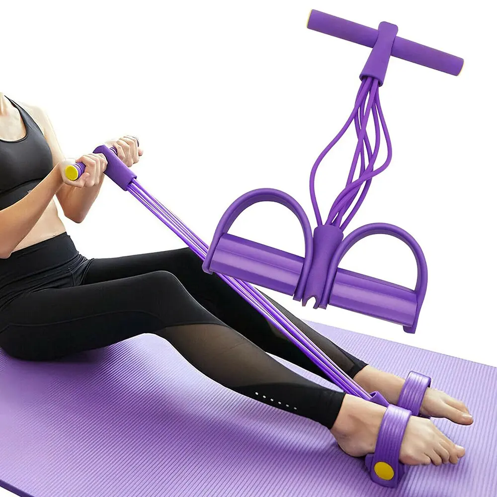 Fitness Resistance Bands, 6 Tube Pedal Ankle Puller, Ankle Bands For Working Out, Multi-Functional Latex Rope, Strength Training, Home Gym Equipment