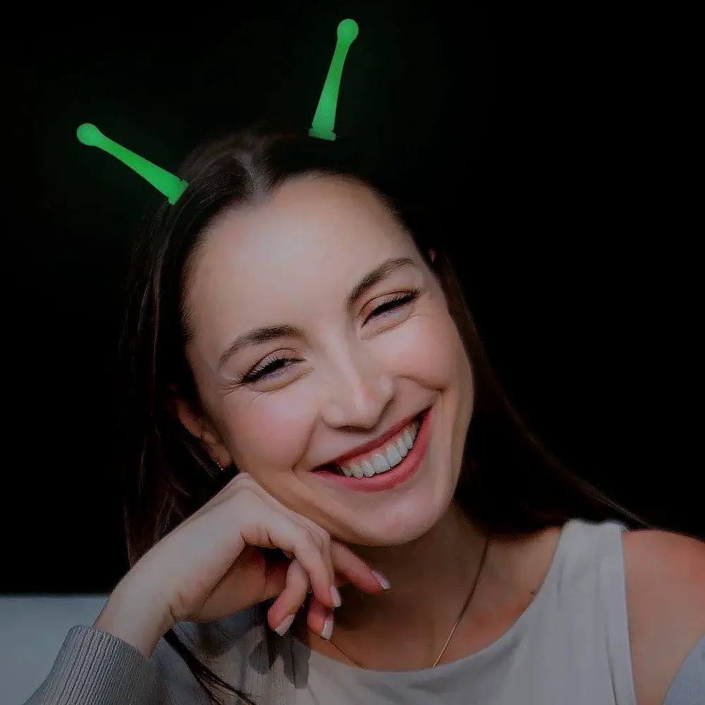 Alien Hairband for Halloween Party, Glow-In-The-Dark Accessory, Party Accessories, Photo Prop, Party Props for Festive Atmosphere, Spooky, 1pc Alien Hairband Decoration