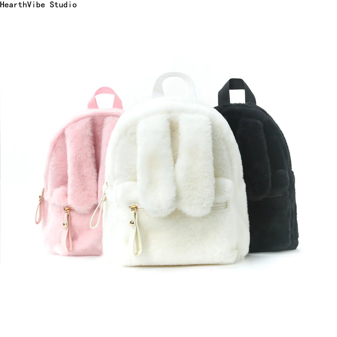 Cute Plush Bunny Backpack Fuzzy Rabbit Ears Mini Faux Fur Daypack Crossbody Shoulder Bag For Women Girls School Travel Kawaii Aesthetic Aesthetic Christmas Birthday Gift