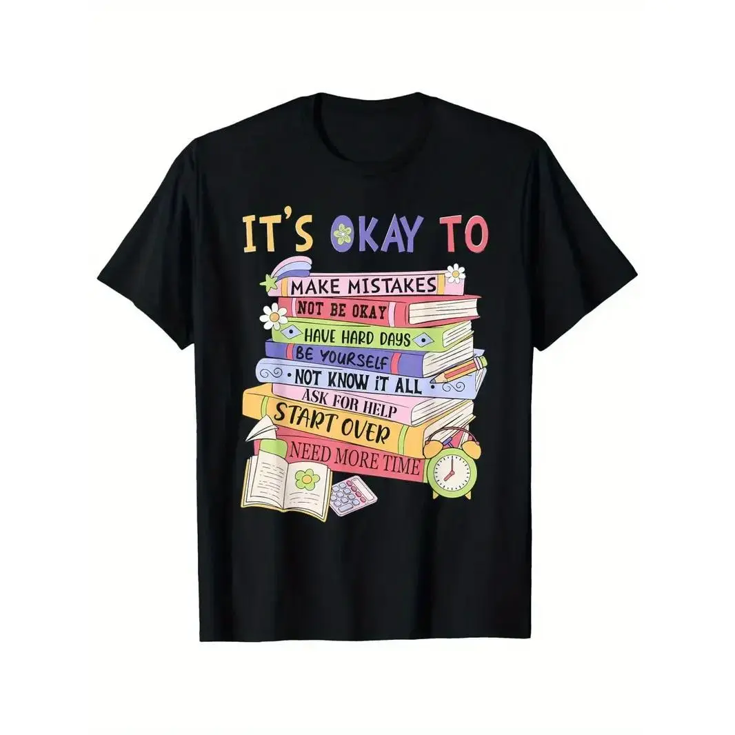 100% Cotton t'S Okay To Not Be Okay Mental Health Awareness Support T-Shirt, Men'S Cotton T-Shirt.,mystery,teck