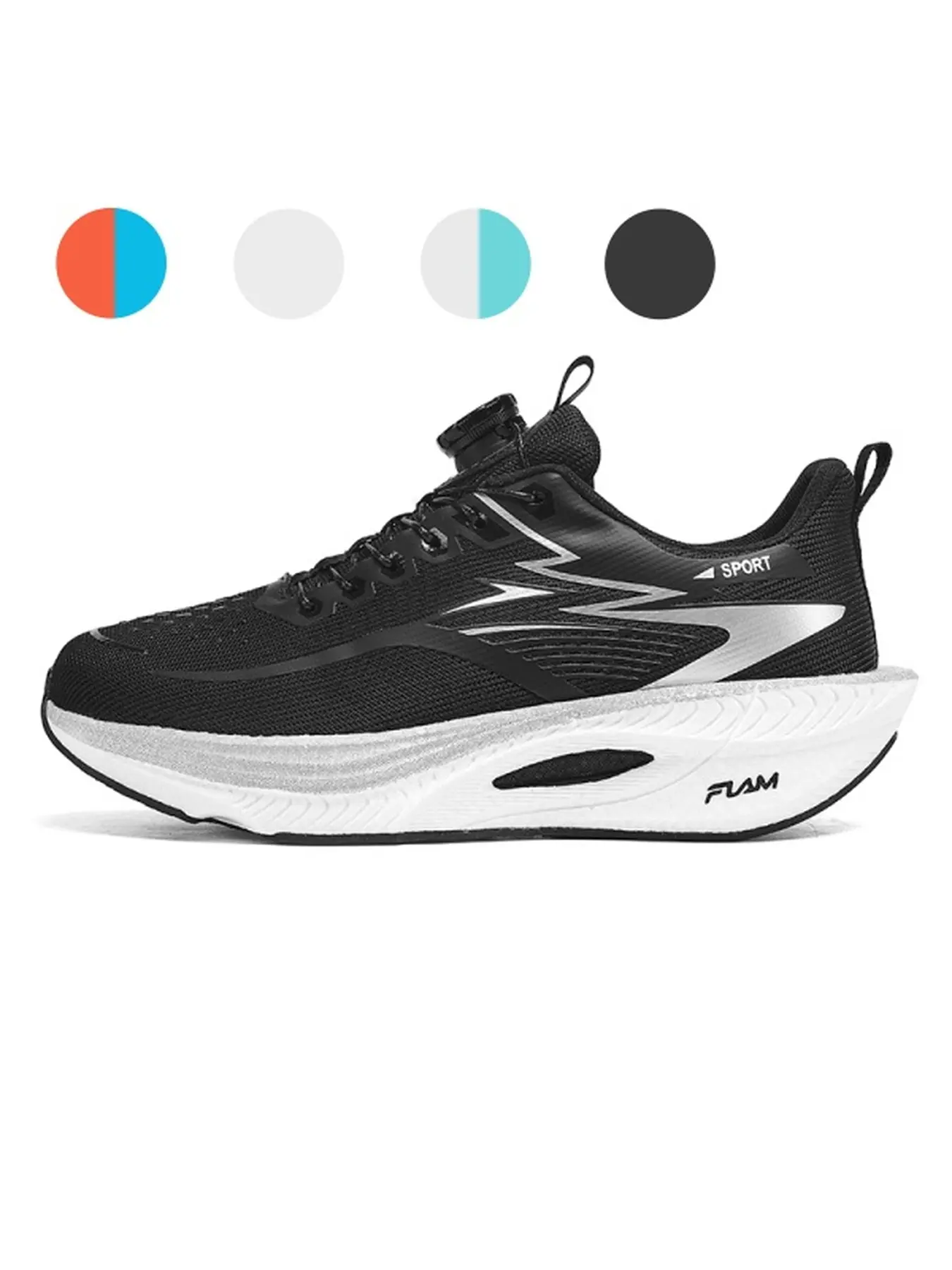Teenagers Laceless Rotary Professional Training Sneakers, Light Hollow Shock-absorbing Mesh Footwear For Campus PE Class & Court