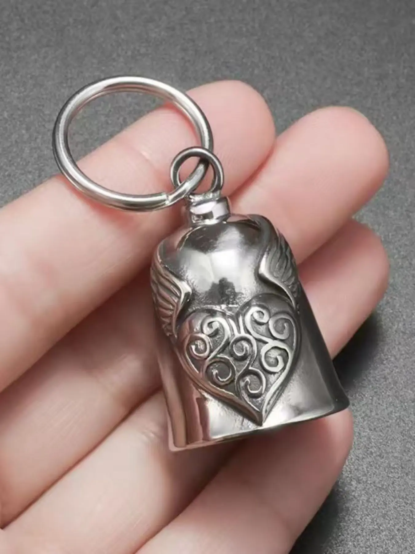 Heart Wings Bell, Christmas/halloween Bell, Motorcycle Bell/keychain, Unisex, Lucky Riding Bell, Motorcycle Accessories