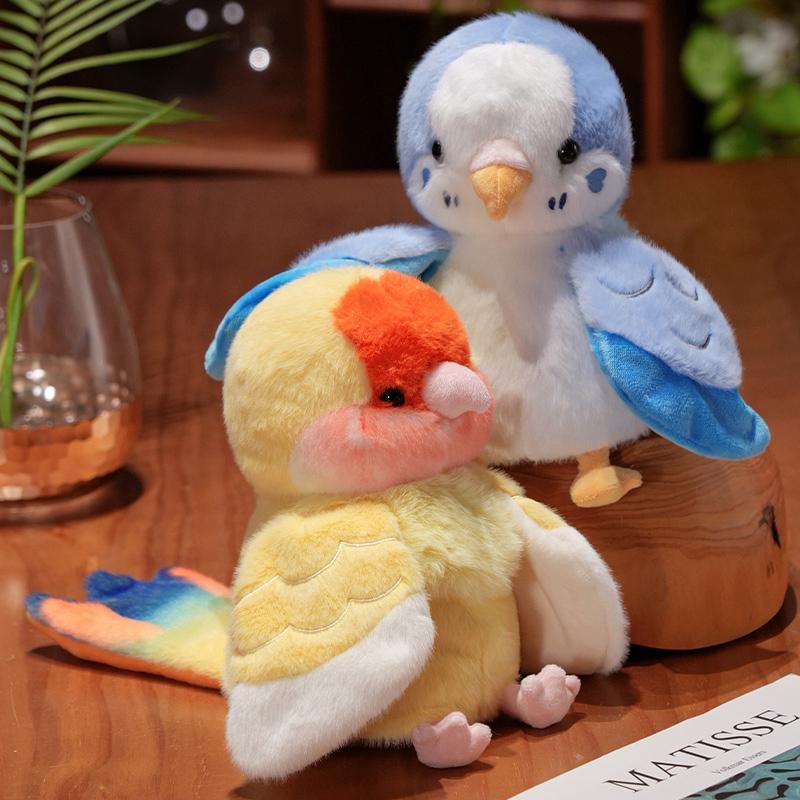 Bird Soft Stuffed Toys Doll Parrot Cosplay Plush Doll Educational Baby Toy Kawaii Cockatiel/Budgerigar/Monk Parakeet Hand Puppet