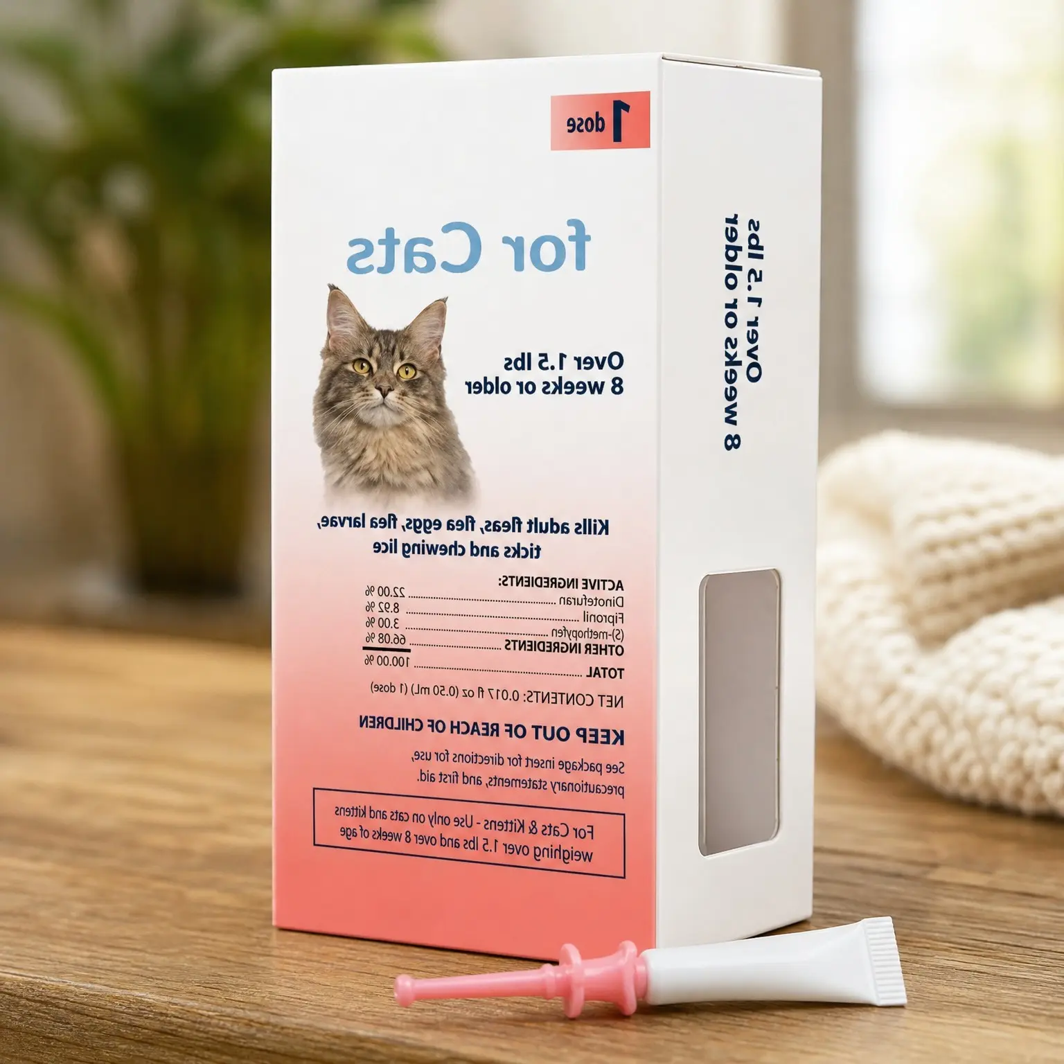 Flea and Tick Treatment & Prevention for Cats Over 1.5 lbs, 1-Month SupplyGift