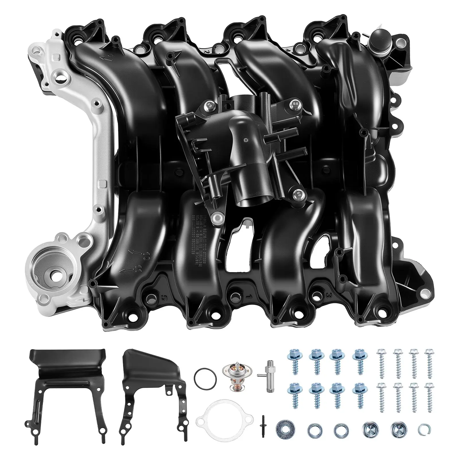 【DealsForYouDays】VEVOR Composite Engine Intake Manifold Kit, OE Standard, Includes Gasket & Bolts, Engine Fitment for 2007-2008 Ford F-150/E-150/E-250, Replacement for 615-375,7L3Z-9424-B,7L3Z-9424-F, Universal Inches Compatibility