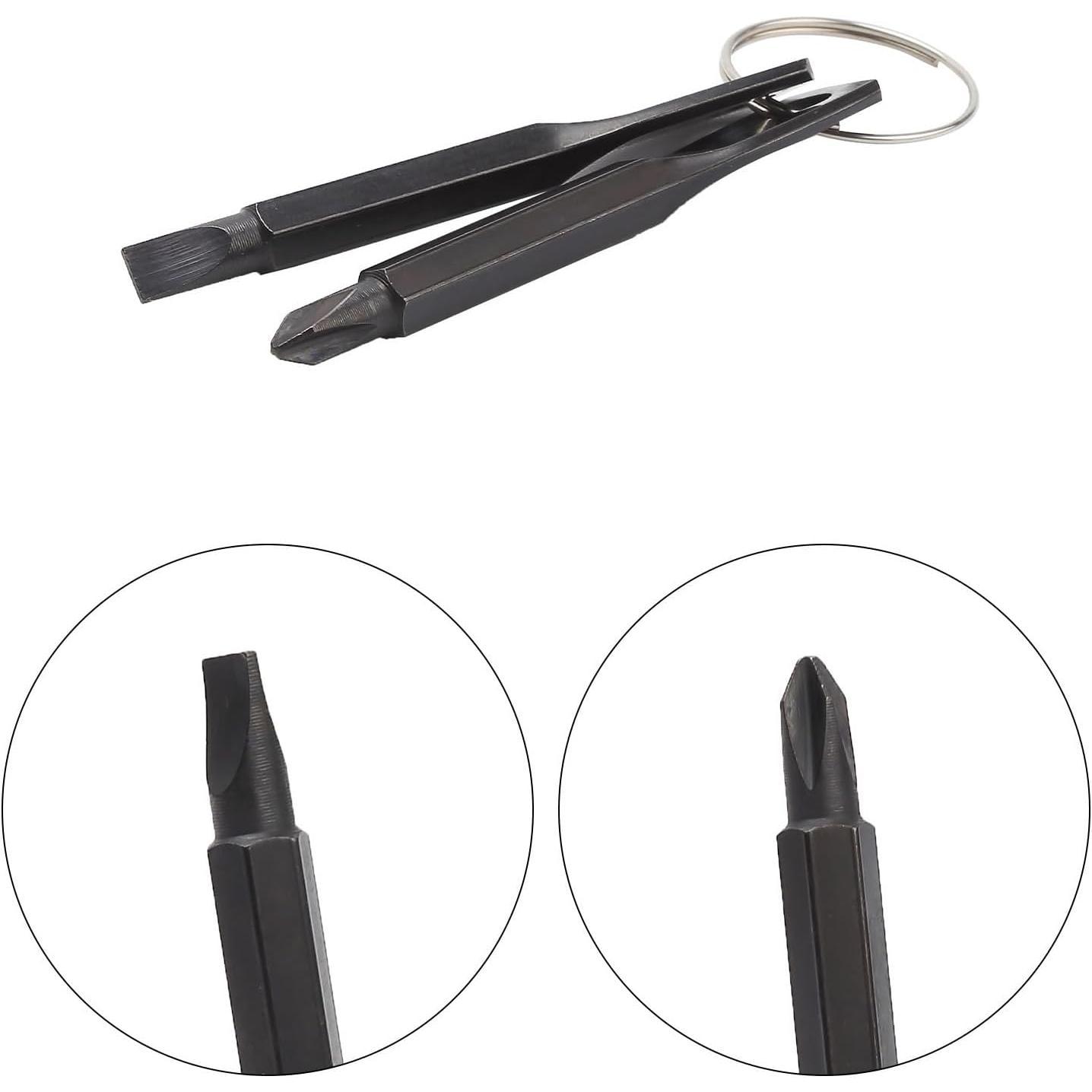 2 Set (4pcs) Portable Multifunction Key Chain Mini Key Shape Travel Kits Outdoor Tool with Key Ring Gifts for Men (Black and ) 2 Set (4pcs) Portable Multifunction Key Chain Mini Key Shape Travel Kits Outdoor Tool with Key Ring Gifts for Men (Black and )