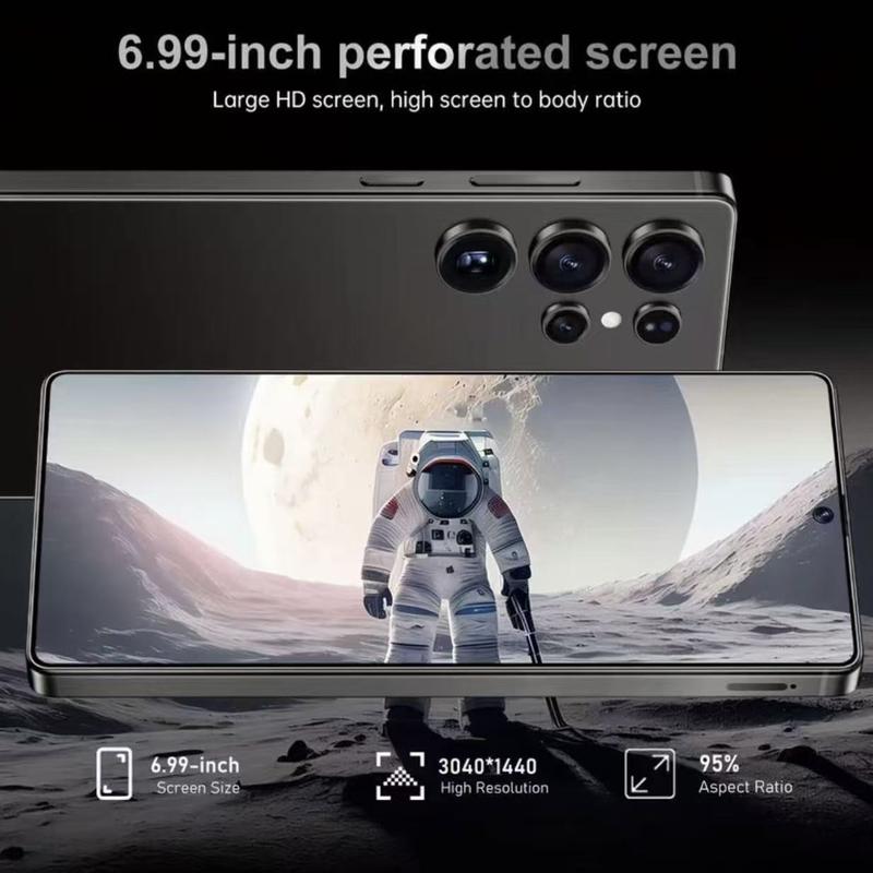 New 2025 Android 14 Smart phone,Case,Protection- Perfect Holiday Birthday Gift ,Casing Display Screen Protector,Stylus, Earphones, Type-C Charging Cable,Case