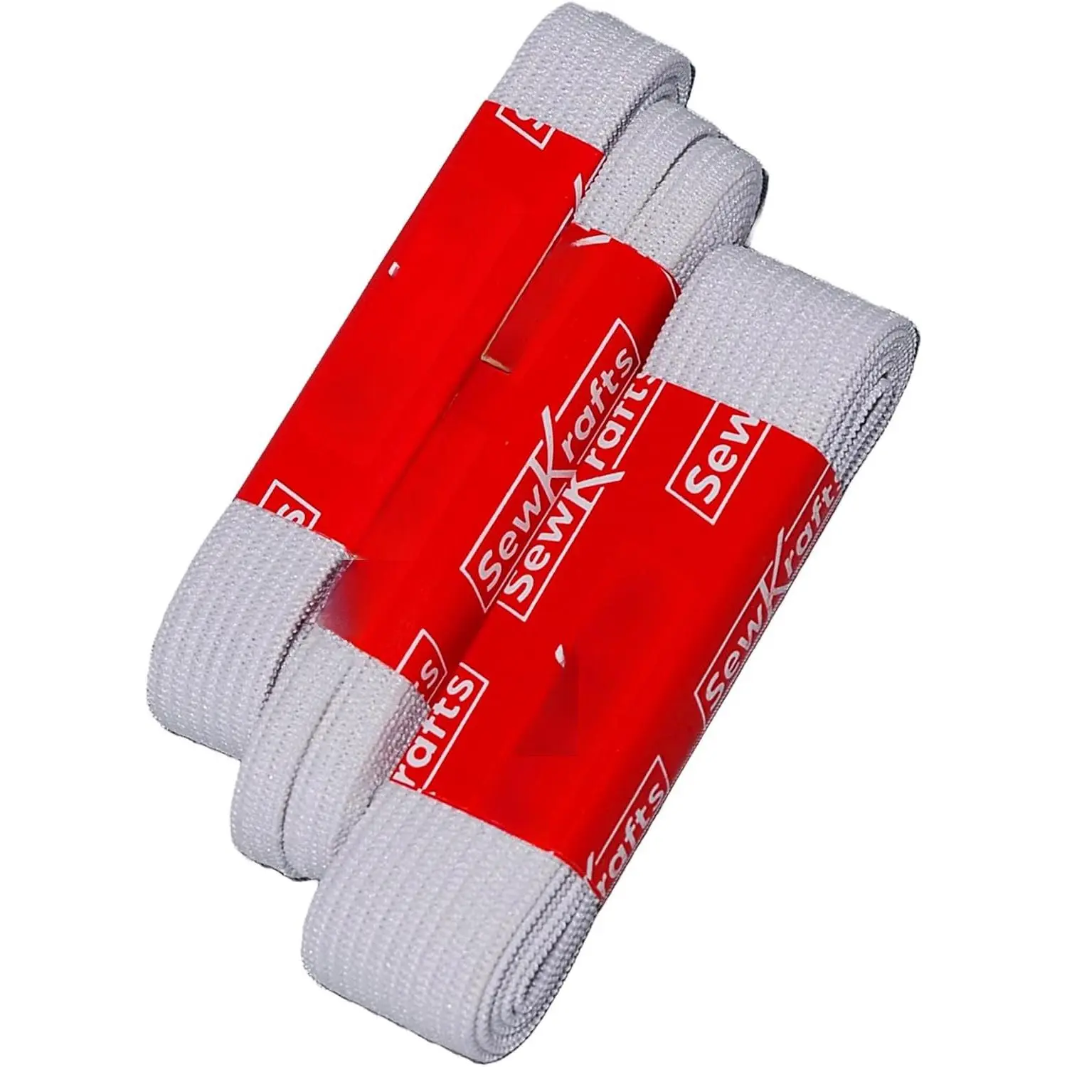 Knit Elastic for Sewing - 3 Pack - 1/4", 1/2" & 3/4" Wide, Soft & Stretchy White Elastic Bands for Sewing Waistbands, Necklines, Sleeves, Skirts, Scrunchies, Swimwear, Cuffs & DIY Crafts