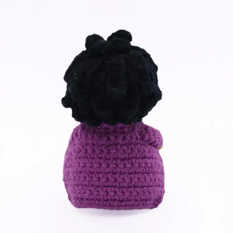 Emotional Support Prince Crochet Doll Handmade Comfort 3D Plush Collection Stuffed Animals Unique Appearance Soft Cozy Feel.