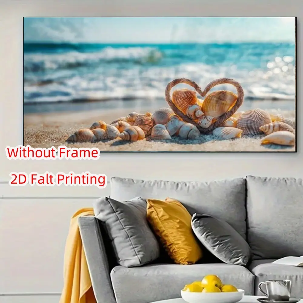 Large Ocean Shell Diamond Painting Kit, DIY Full Circle Diamond Art, Unframed Home Decor, Perfect Gift for Holidays