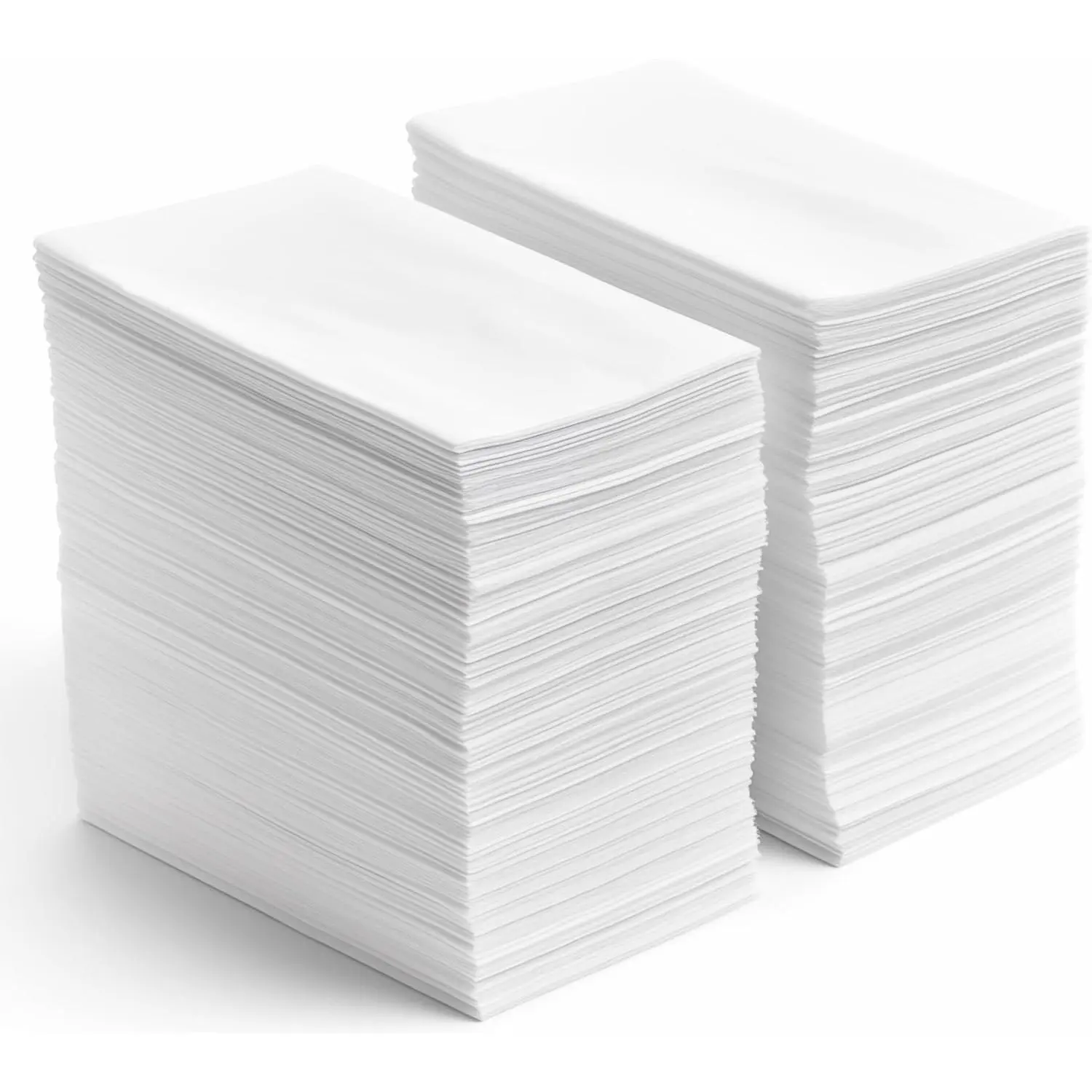 Linen Feel Disposable Napkins, Hand Towels for Bathroom, Weddings, Parties and Dinners, White, 50 Pack
