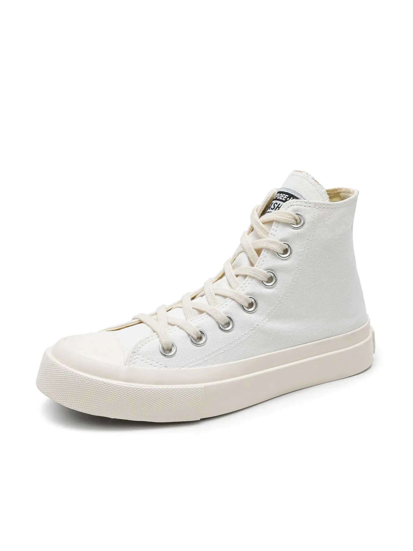 Opoee Canvas Shoes for Women, Casual Lace-Up Athletic Sneakers, Classic High-Top Design, Trendy and Versatile, Ideal for Spring and Fall