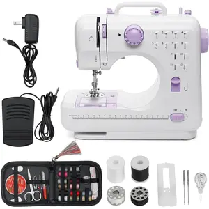 12-Small Sewing Machine with Foot Pedal & Night Light, Electric Sewing Machine for Beginners, Kids, Tailors| Quick Repairs, DIY, Crafts| Powered by AC/Adapter (7-9W)