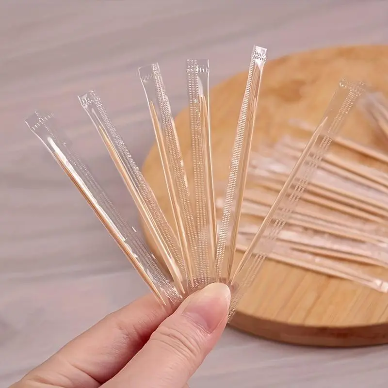 100/500pcs Toothpicks | Individually Packaged Disposable Hygiene | Portable for Home And Banquets | Summer Picnic Essential, Father'S Day Gift