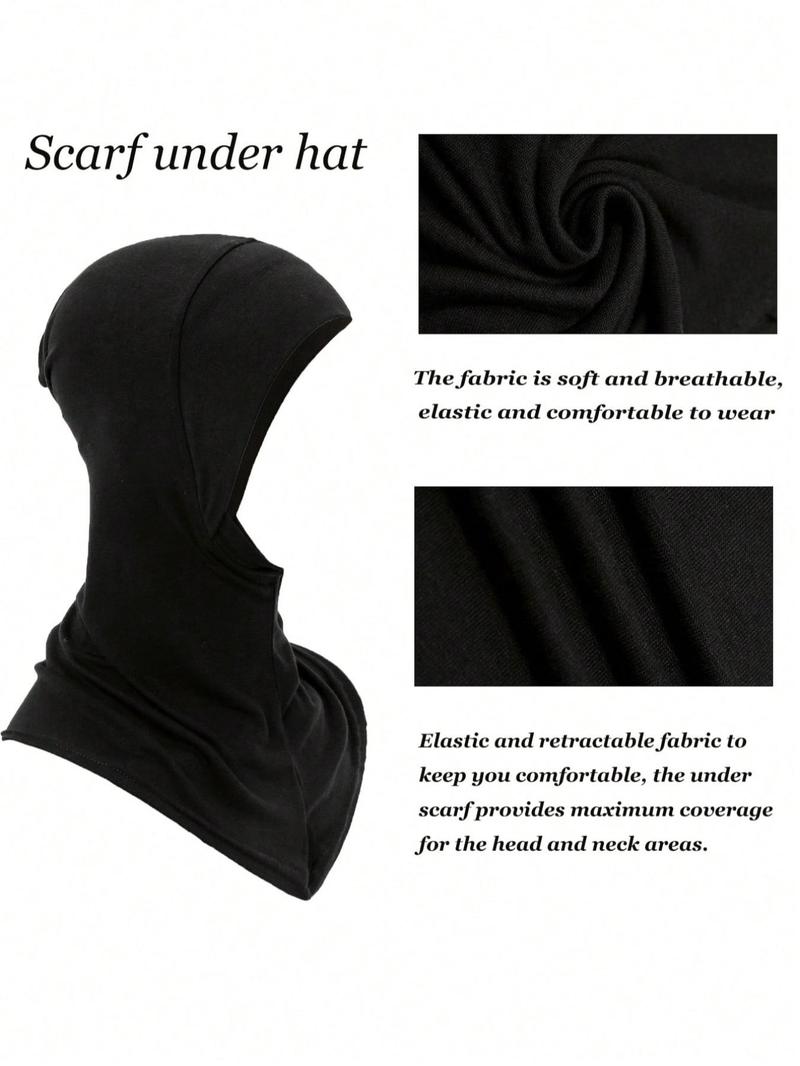 Women's Solid Color Instant Hijab Casual Soft Comfortable Breathable Hijab for Daily Wear, Fashion Accessories for Women & Girls, Modest Hijab