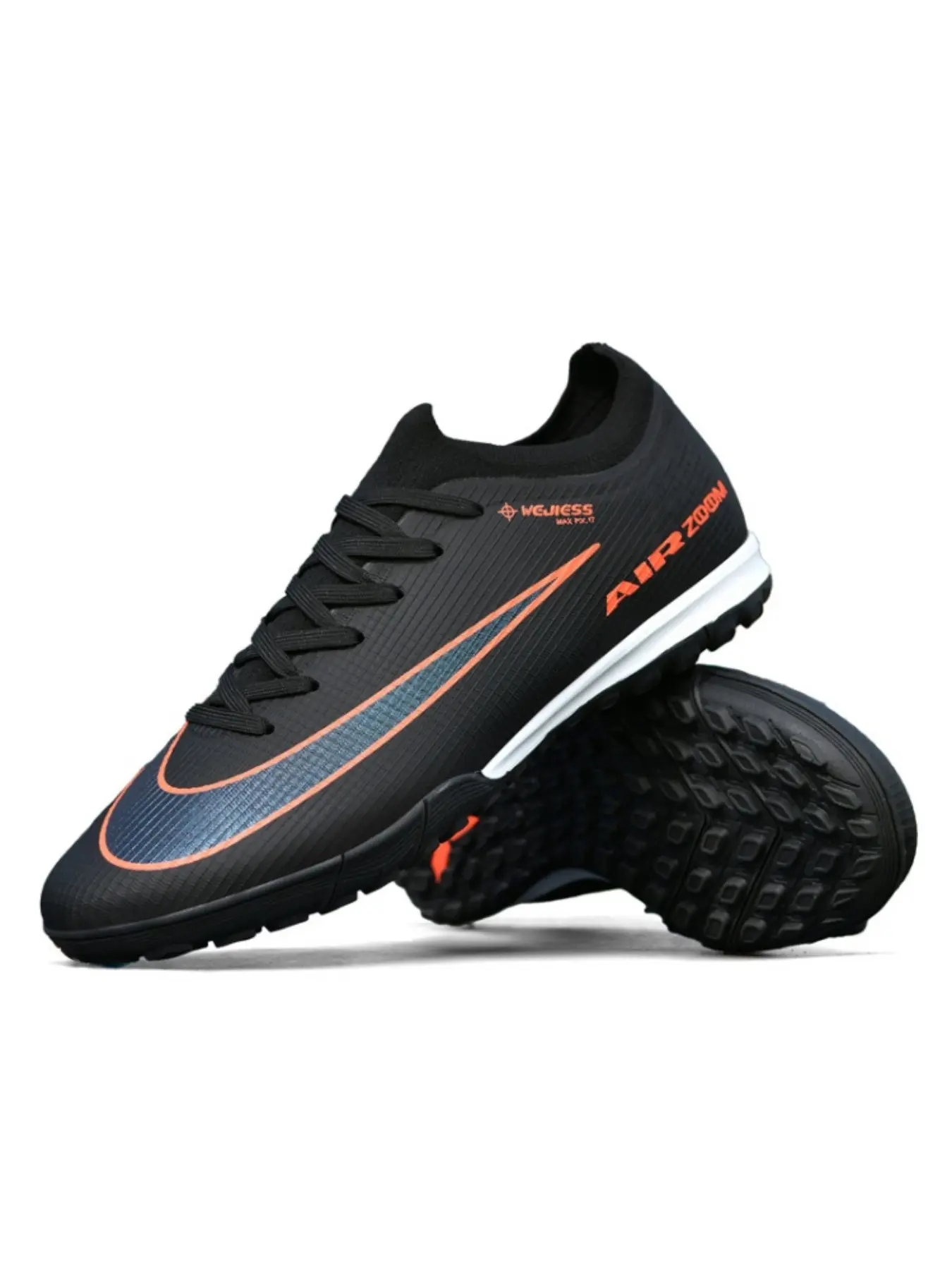 Men's High-End Seamless Football Shoes, Anti-Slip Durable Outdoor Lawn Soccer Shoes, Football Boots, Super Grip and Support, Fashionable Sporty Style