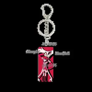 Fashion Anime Hazbin Hotel Moxxie Millie Peripheral Cartoon Acrylic Keychain Women Men Backpack Key Ring Pendant Ornament Charm