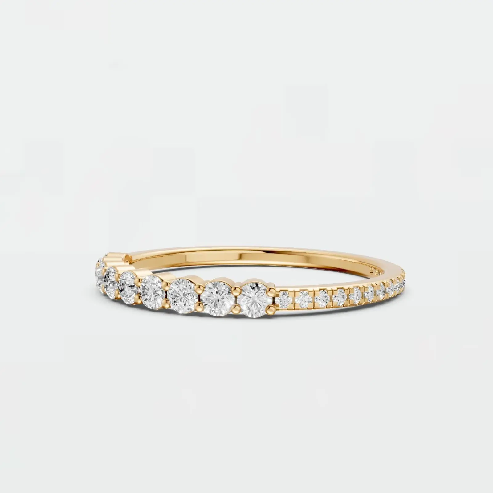 0.39 CTW Lab Grown Diamond Graduated Prong Setting Stacking Wedding Band