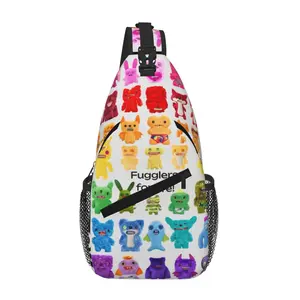 Large Capacity Fugglers Ugly Cute' Fashion All-Over-Print Large Capacity Crossbody Sling for Travel, Sports & Office, Cartoon Casual Shoulder Chest Pack, Gift for Boys and Girls