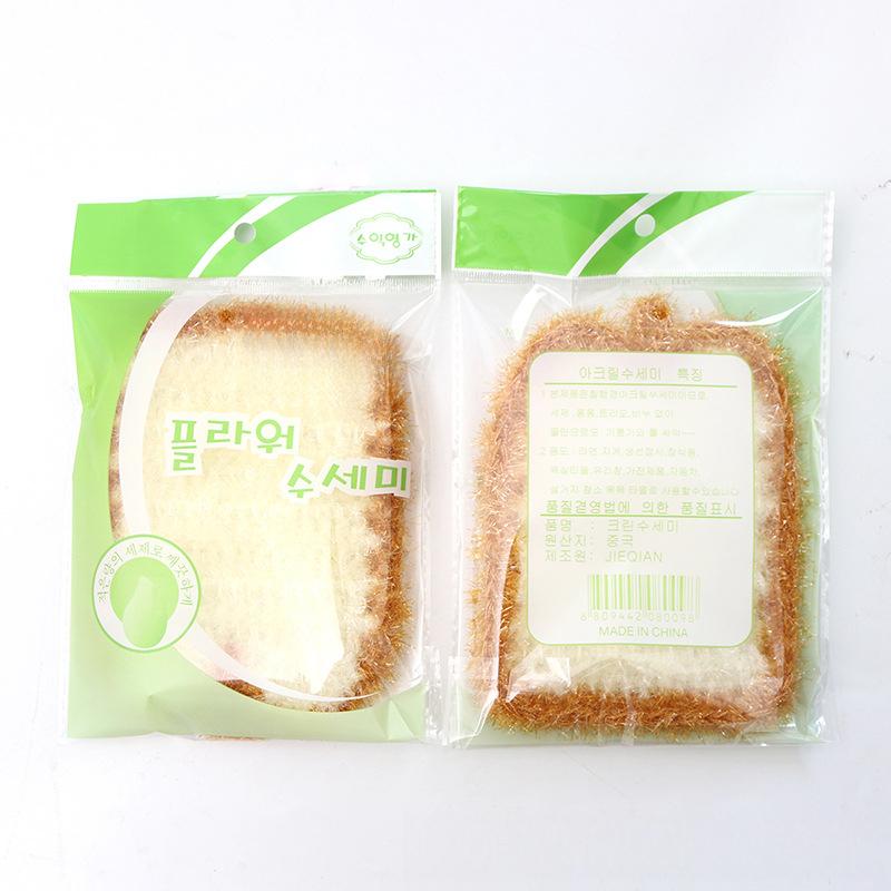 [3-Pack] Korean Imitation Bread Dish Towels, Polyester Dish Cloths, Non-Scratch Cleaning Cloths, Kitchen Rags